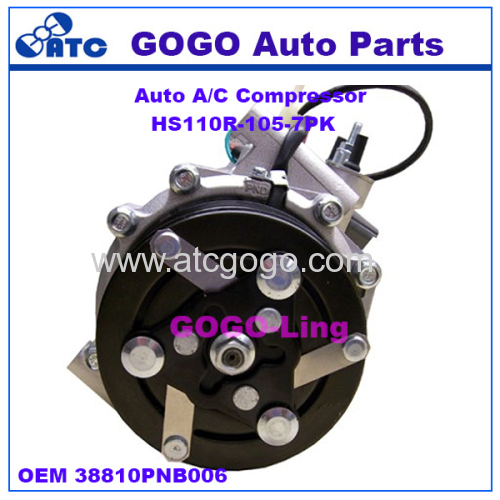 GOGO HS110R Auto A/C Compressor for Honda CR-V 2.4L 2002-2006