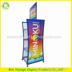 floor drink beverage display stand/ bottle beverage display rack/beverage juice display for promotion