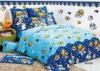 Reactive Eco-friendly Kids Bed Sheet Sets Blue Single And Double Size For Boys
