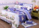 Purple Winnie Pooh Soft Bedding Sets , Cotton Fabric Quilt Cover Bed Sets