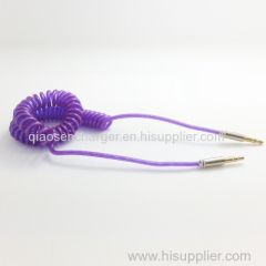 Low price Retractable 3.5mm jack to jack mix color audio cable for MP3 Ipad