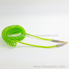 Low price Retractable 3.5mm jack to jack mix color audio cable for MP3 Ipad