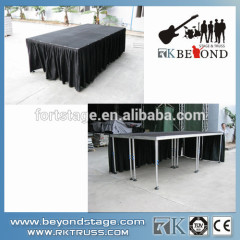 RK carpet finish stage. portable stage platform