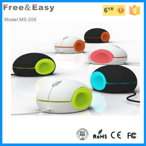 Colorful zore defective optical round 3 button mouse