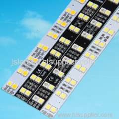 double black/white row rgbw led pcb strip