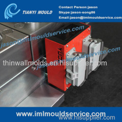 plastic sweet packaging containers mould with in mould labeling two cavities thin-walled plastic cup injection moulds