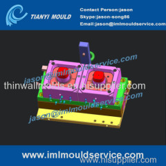 500g thin-wall plastic packing boxes mould / two cavitie in mold labelling thin wall container mould