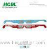 Comfortable Disposable Passive Polarized Paper 3d Glasses / Stereo Anaglyph Glasses