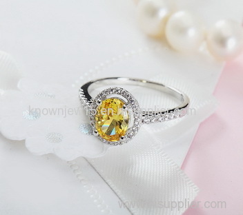 fashionable yellow spinel ring
