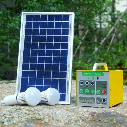 6W Portable Solar Lighting System with 3W LED Bulb and Mobile Charger