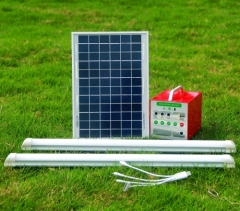 10W Solar Home Light System with 6W LED Tube Light and Mobile Charger