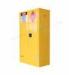 Powder Coat Yellow Flammable Storage Cabinet Double Wall With Two 2'' Vents