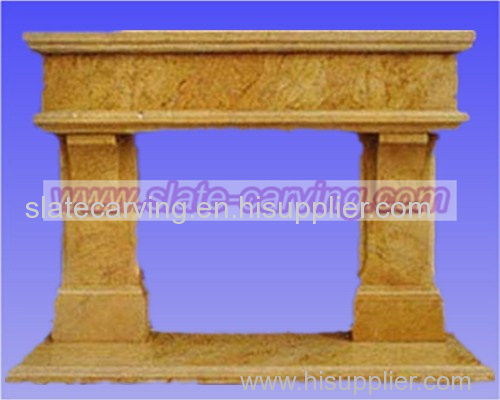 stone carving statue fireplace