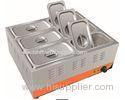 Countertop 6 Pot Bain Marie , Fast Food / Snacks Commercial Food Warmer