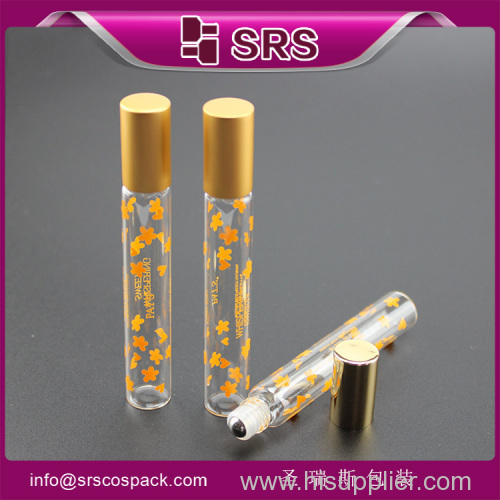 cosmetic packaging glass roll+on+bottle 10 ml glass Sample Bottles for essention oils