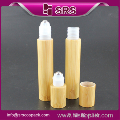 bamboo cosmetic packaging 15ml plastic roller bottle bamboo container 1/2oz bamboo bottle