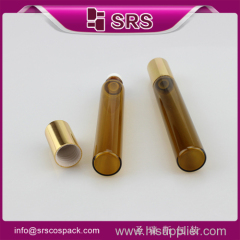 Cosmetic Packaging Brown Round Shape Roller Ball And Glass Roll On Bottle Amber Small 10 ml Plastic Sample Bottles