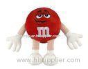 Red M&M Character Stuffed Animals For Babies , Small Plush Toys