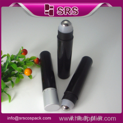 Manufacturer high quality 10ml black wholesale empty plastic roll on bottle for personal care