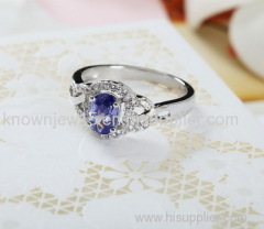 purple spinel engagement ring 925 seal ring