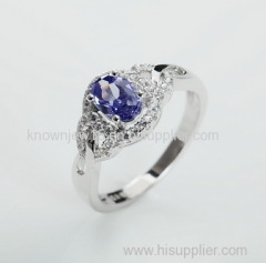 purple spinel engagement ring 925 seal ring