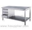 Sliver 201 / 202 / 304 Stainless Steel Kitchen Work Table With 3 Drawer