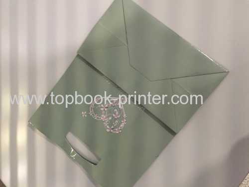 Die cut gloss art paper gift packaging bag