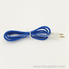 Whlesale price Micro nylon braided 3.5 mm jack audio cable for ipod ipad computer