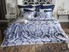 Blue Silk Jacquard Noble Luxury Bed Sets Exquisite For Business Men