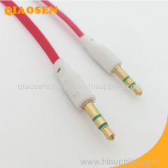 Mini thin flexible video 3.5mm jack to jack audio cable