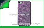 Unique Purple Glitter Sparkle Bling Protective PU Leather Case For IPhone5 / 5s