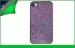 Unique Purple Glitter Sparkle Bling Protective PU Leather Case For IPhone5 / 5s