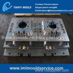 thin wall containers molding / iml plastic boxes molding / plastic injection mold with iml