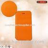 Orange Abs / Pc / Pu Leather Mobile Phone Cases For Samsung Galaxy s4