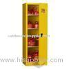 Yellow Corrosive Chemical Storage Cabinet Fireproof , Locking Steel Storage Cabinet