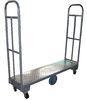 U Boat Steel Rolling Cart , Shopping Store Stainless Steel Trolley