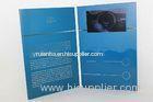 Multi fuction lcd video business cards with soft cover , TFT screen video booklet