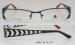 Zebra Print Metal Optical Glasses Frames For Men , Angular Narrow Eyeglass Frames