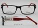 Black And Red Rectangular Acetate Optical Frames For Reading , Hand Made Acetate
