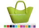 Yellow Big Silicone Handbag , Shopping Single Shoulder Tote Bag