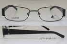 Popular Wide Rectangular Metal Optical Frames For Round Face Men , Full Rim