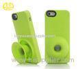 Customized Green portable wireless Silicone Horn Speaker for iphone 4 / 5
