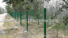 Ral 6005 powder coated Nylofor welded wire panel fencing factory/Professional Manufacturer Of 3D Curvy Welded Wire Fence