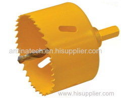 Welded shank soffit cutter hole saws