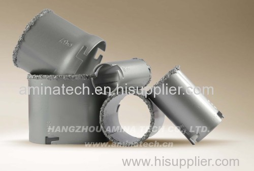 Tungsten Carbide Grit Hole Saws with Aluminum Plate