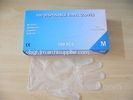 Clear Disposable Vinyl Glove medium powder free Synthetic PVC glove