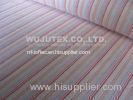 Plain weave Cotton Nylon Fabric / spandex stripe fabric with blue / yellowred / white