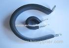Stamping Black 4mm Rubber Lined Hose Clamps Anti-Torque For Petro-Chemical Industry