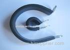 Stamping Black 4mm Rubber Lined Hose Clamps Anti-Torque For Petro-Chemical Industry
