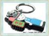 3D metal keyring soft PVC key chain With Offset printing / pantone color